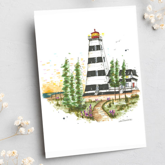 West Point Lighthouse Inn & Museum, Prince Edward Island, Greeting Card