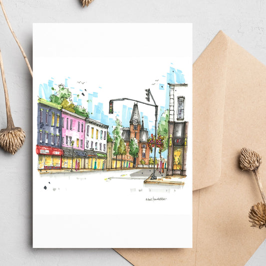 York Street & Fredericton City Hall, New Brunswick, Greeting Card