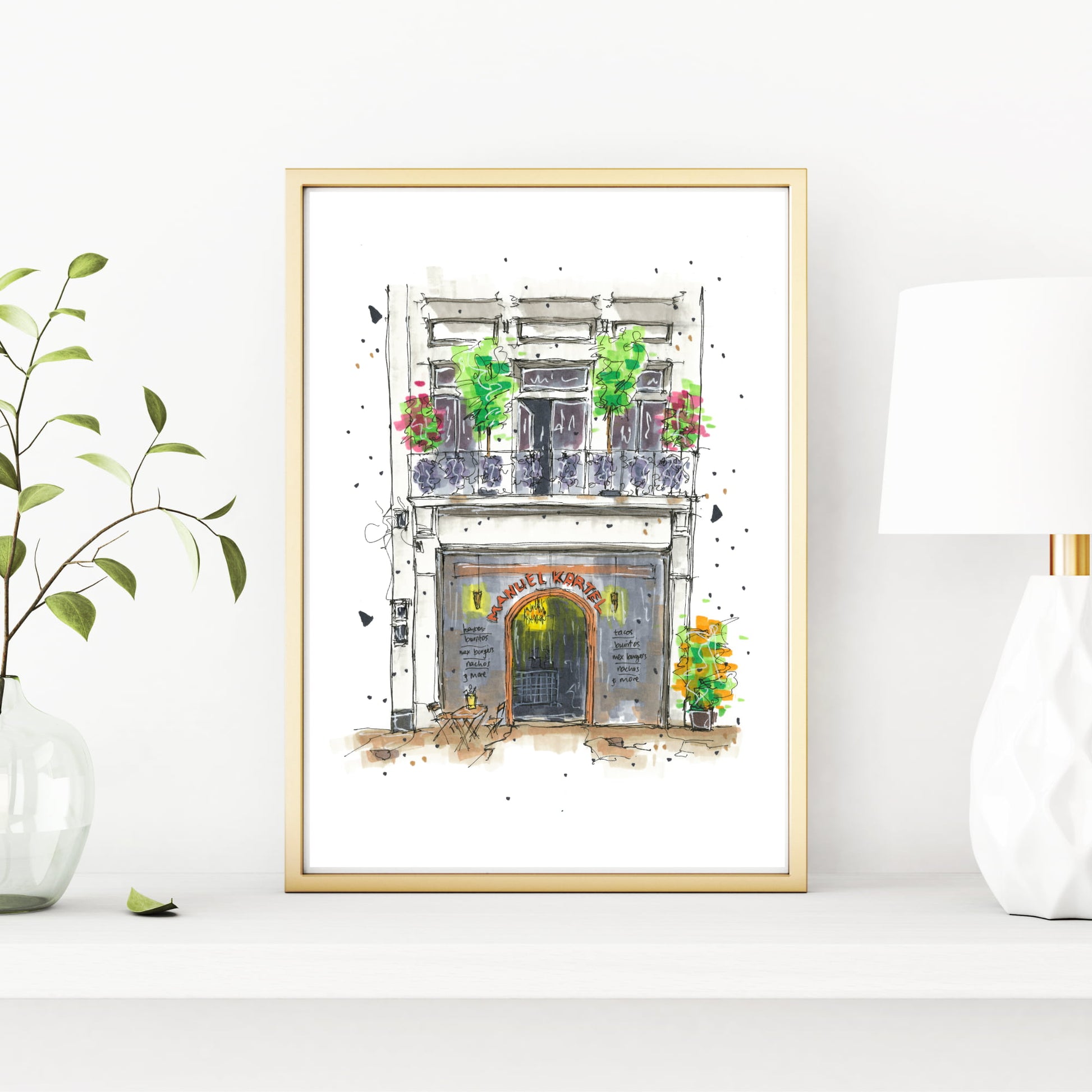 DTS0026 - Manuel Kartel, Storefront Sketch, Art Print - Artwork Print Sketch 2 - Downtown Sketcher