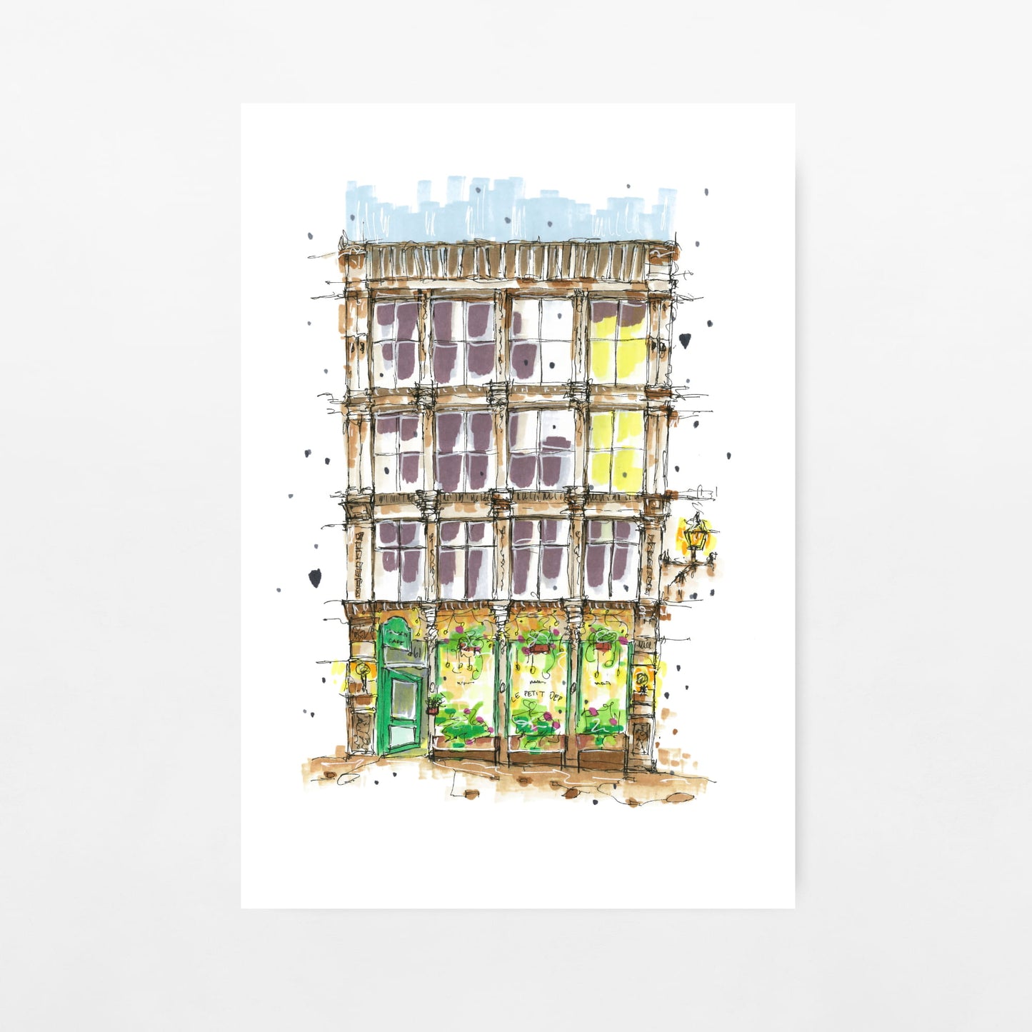 Le Petit Dep - Artwork Print Sketch 2 - Downtown Sketcher